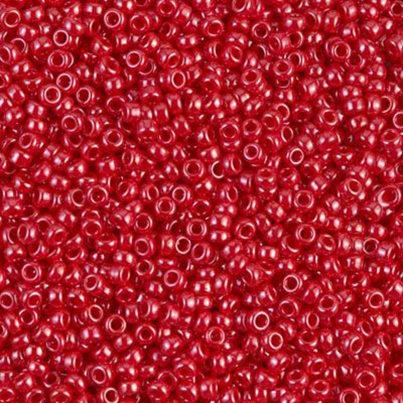 Miyuki 11 Round Seed Bead, 11-426, Opaque Red Luster, 13 grams